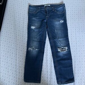 Pull&bear Blue Distressed Women Jeans